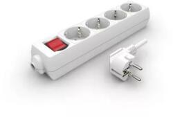 ZELUX 4 Plug 1 m Switch (ZX4G-1-WS)