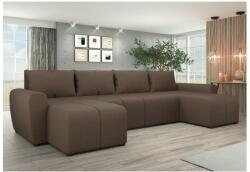 Pphu Mirt - Kima Kárpitozott, univerzális, kihúzható U-alakú ülőgarnitúra NEWPORT, barna 151101250140 (KI0016)