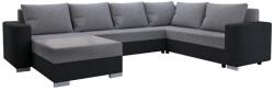 Pphu Mirt - Kima YORK kárpitozott, univerzális, kihúzható U-alakú ülőgarnitúra, szürke/fekete 151101250030 (KI0005)
