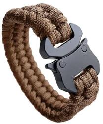 WARAGOD Paracord karkötő fémkapoccsal Avär, prérifarkas, coyote