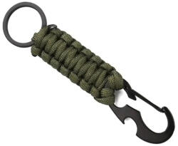 WARAGOD Paracord túlélő multifunkcionális kulcstartó 4 az 1-ben Sanya, zöld