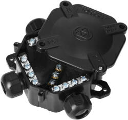  Hermetikus összekötő doboz 122x122mm fekete (6455-11 5.P/5)