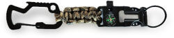 WARAGOD Paracord túlélő multifunkcionális kulcstartó 8 az 1-ben Kulcstartó, camo prérifarkas