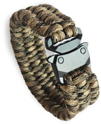 WARAGOD Paracord karkötő fémkapoccsal Avär, terepszínű prérifarkas