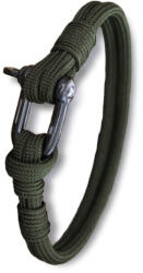 WARAGOD Paracord karkötő fémkapoccsal Faila, zöld