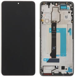 Xiaomi Poco F6 előlap keret, lcd kijelző és érintőpanel, ezüst, titanium (Same size OLED)