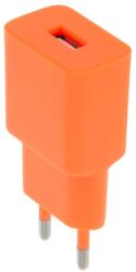 Setty töltő - USB-s, narancssárga hálózati töltő fej, 2, 4 A - tokgalaxis