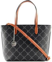 Tamaris Anastasia Classic fekete-konyak közepes shopper divattáska 30106-100 - taskaweb