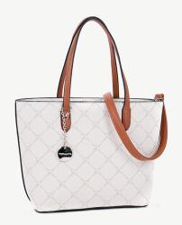 Tamaris Anastasia Classic ekrü-konyak közepes shopper divattáska 30106-320 - taskaweb