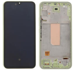 Samsung A346 Galaxy A34 5G előlap keret, lcd kijelző és érintőpanel, zöld lime (Same size OLED)