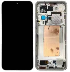 Xiaomi 15 Ultra 5G (2025) Előlap Keret+LCD Kijelző+Érintőpanel, Ezüst, Fehér (560005000O100) Gyári, Service Pack