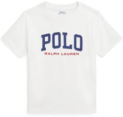 Ralph Lauren gyerek pamut póló fehér, nyomott mintás, 322958159002 - fehér 124-134