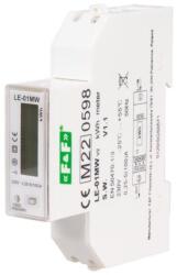 FF Filipowski LE-01MW MID Fogyasztásmérő DIN sínre, direkt egyfázisú MID hitelesített LCD, RTU MOD busz, 1 modul, két tarifa (LE-01MW) (LE-01MW)