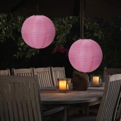 ProGarden Nagyméretű Napelemes Party LED Lampion, 28 cm, lila, 1 db (DX9300630)