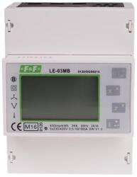 FF Filipowski LE-03MB Fogyasztásmérő DIN sínre, 3 fázisú, két irányú, MID hiteles, 100A LCD direktmérő 4, 5 modul M-BUS (LE-03MB) (LE-03MB)