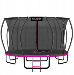 THUNDER Trambulin kerti gyerekeknek hálóval THUNDER INSIDE ULTRA 16FT 488CM rózsaszín rózsaszín
