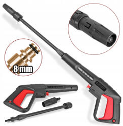 Pisztoly lándzsával és állítható fúvókával Black And Decker, Bosch AQT (AQUATAK) és Macallister magasnyomású mosókhoz - 8 mm-es dugóval kompatibilis
