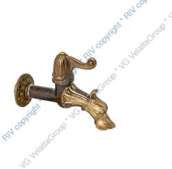 Riv kifolyószelep díszkútra, golyóscsapos, réz 1/2'' (RIV5620) (Riv5620)