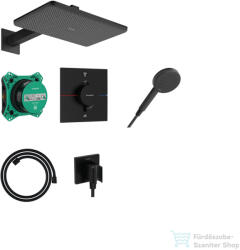Hansgrohe RAINDANCE ALIVE Q komplett falsík alatti termosztátos zuhanyrendszer, matt fekete 24620670 (24620670)