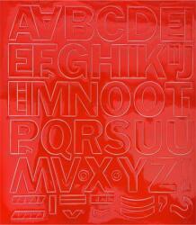  Öntapadós matrica, 3 cm-es, betűlap, piros (500 - 30P) - kellekanyagonline