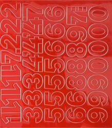  Öntapadós matrica, 3 cm-es, számlap, piros (500 - 31P) - kellekanyagonline