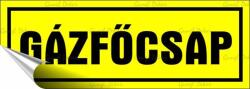  Információs matrica, 14x5 cm, Gázfőcsap (200 - 450) - kellekanyagonline