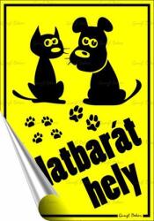  Információs matrica, 11, 6x16, 6 cm, Állatbarát hely (650 - 26) - kellekanyagonline