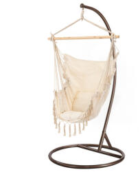 Leziter Puerto függőszék állvánnyal bézs-barna (WST-02-Beige_SW-007-STBR) - csakkert