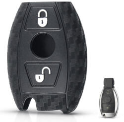  Mercedes 2 gombos szilikontok karbon (SME028KA)