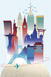 Editor Képeslap 11, 5x17, 4 cm Cest Chic Big Cities (AAD598)