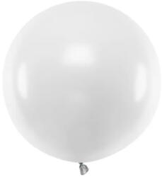 PartyDeco S. r. o Pasztel fehér lufi, 60 cm / 1 db