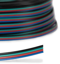 Avide RGB 4-eres vezeték RGB LED szalag szereléshez Avide (AVI ALSA W4 1224 50M)