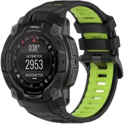 SPORTS Cserélhető szilikon szíj Garmin Instinct 3 45mm BLACK GREEN