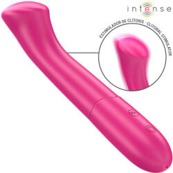 Intense INTENSE - rugalmas 19 cm-es vibrátor 10 rezgési móddal - pajkospajtas