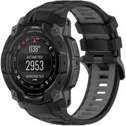 SPORTS Cserélhető szilikon szíj Garmin Instinct 3 50mm BLACK SZÜRKE