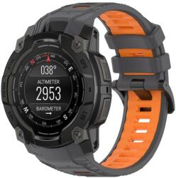SPORTS Cserélhető szilikon szíj Garmin Instinct 3 50mm SZÜRKE NARANCS