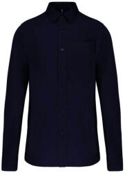 Kariban Férfi ing hosszú ujjú sötétkék poplin (ka541nv-2xl)