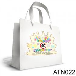 Nevesajándék Nagy Dísztasak 25x32 cm Boldog 40 Szülinapot (ATN022)