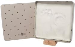 Petit Artichaut Cutie cu kit amprenta pentru bebelusi Square - PRETTY HEARTS - Petit Artichaut