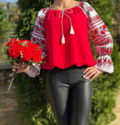 Ie traditionala Bluza stilizata cu motive traditionale Margareta 3