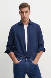 Tommy Hilfiger pamut ing férfi, olasz galléros, sötétkék, slim, MW0MW35805 - sötétkék 39