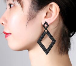 Jewelry & watches Обици JEWELRY & WATCHES - Rhombus - Black - F42