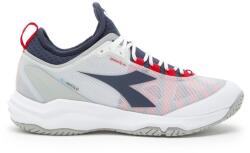 Diadora Speed Blushield Fly 4 + AG - white/blue corsair/fiery red - Fehér, Kék, Piros