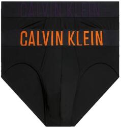 Calvin Klein Intense Power Hip Brief Slip 2P - b-carrot/mysterioso logos - Fekete