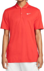 Nike Men's Court Dri-Fit Solid Polo - uniwersity red/white - Piros