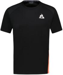 Le Coq Sportif Training T-Shirt Short Sleeve N°1 - black/orange perf - Fekete