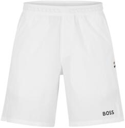 BOSS x Matteo Berrettini Functional Stretch Fabric Shorts With Logo Detailing And Mesh Details - Fehér