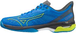 Mizuno Wave Exceed Tour 5 CC - peace blue/acid lime/iron gate - Szürke, Kék, Zöld