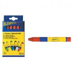 BLEISPITZ erdészeti jelölő kréta piros 12db/csomag (020811-0116)