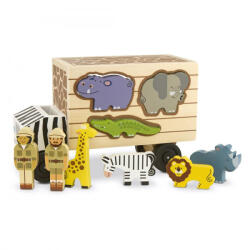 Melissa & Doug Fa Készségfejlesztő Játék, Állatos Formaillesztő (KN5180)